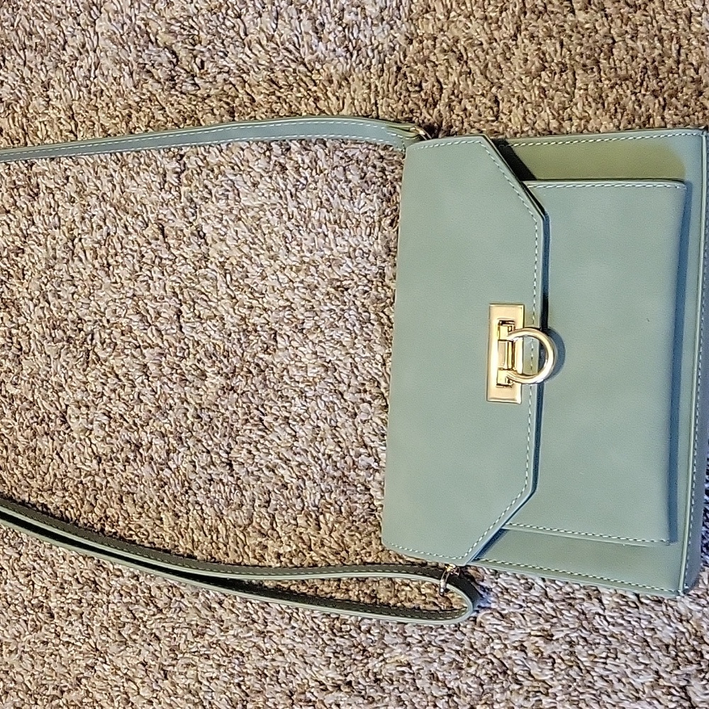 Elegant Sage Shoulder Bag